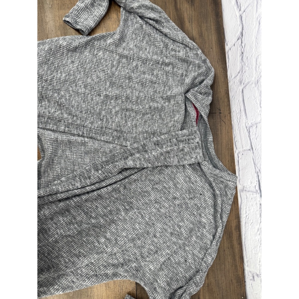 Matilda Jane Womens Gray Ribbed High Low Split Back Knit Top Size‎ Large - Picture 7 of 7